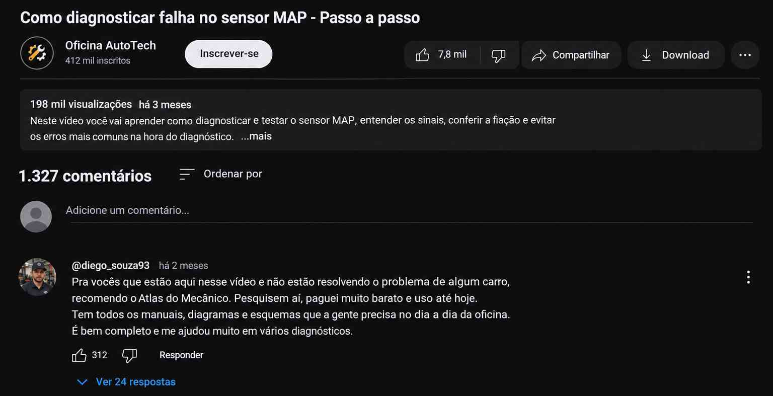 Comentário do YouTube